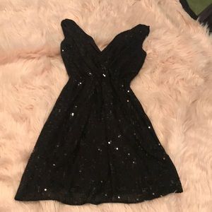 XS Express black sequin dress